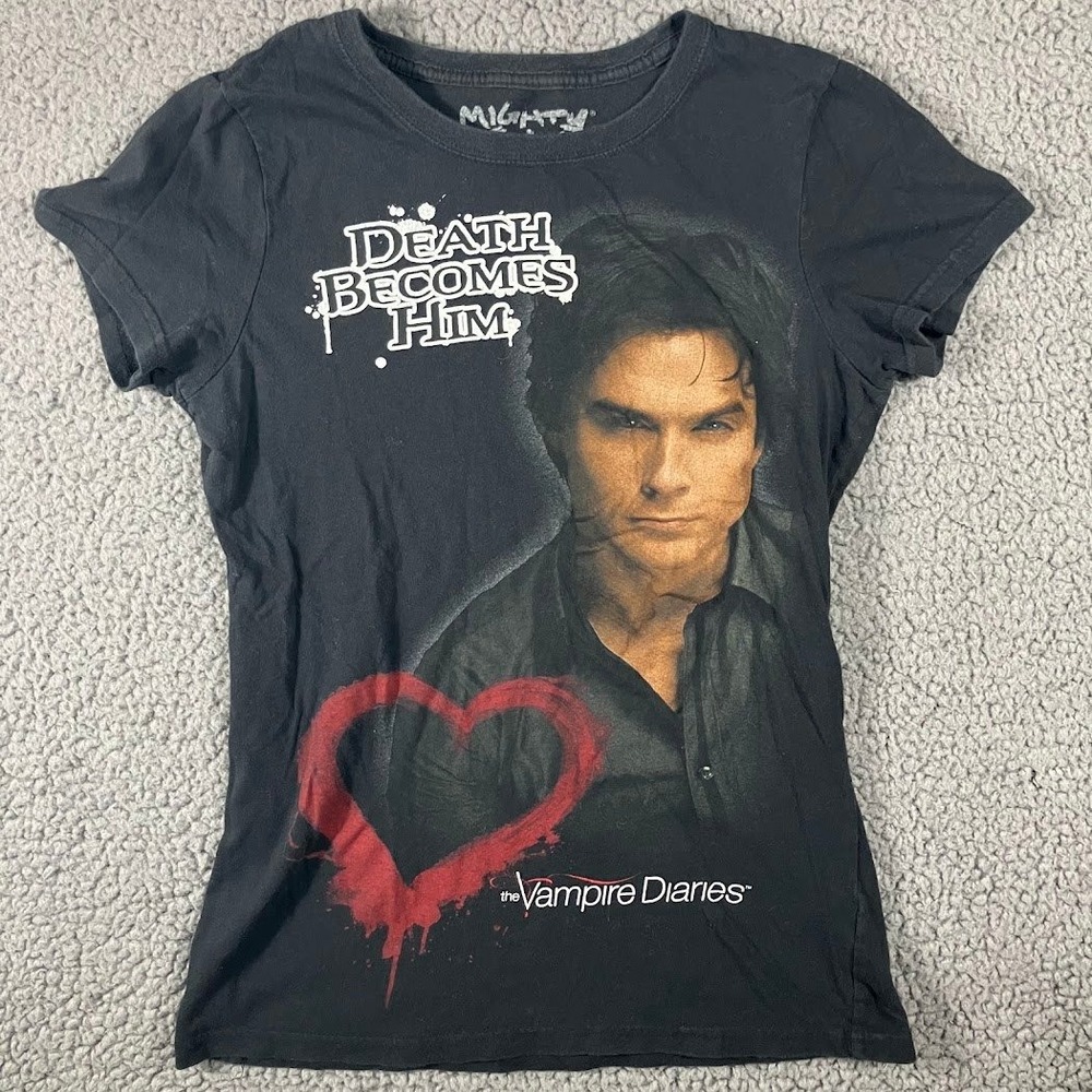Mighty Fine The Vampire Diaries Damon Salvatore Shirt Death Becomes Him Black M